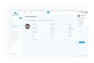 Profile and preferences dashboard preview