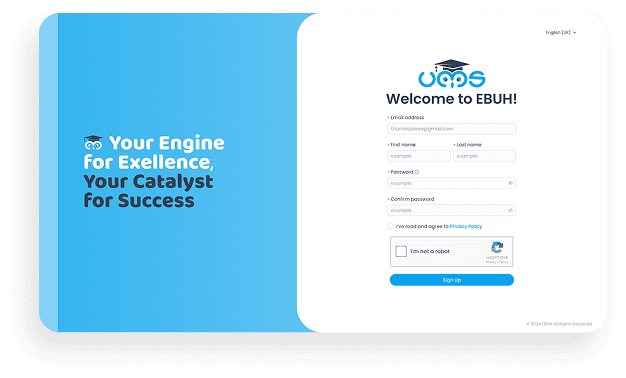 Register form platform preview